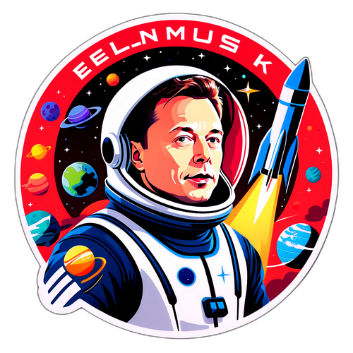 Futuristikong Imahe ni Elon Musk sa Space Suit