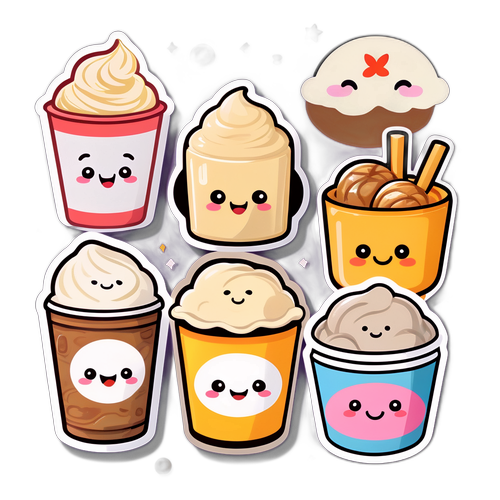 台湾の名物グルメのステッカー