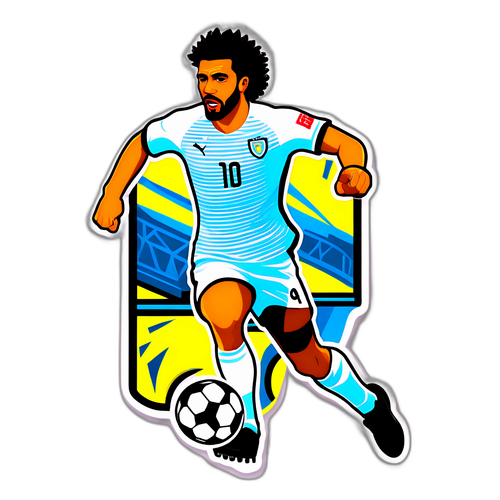 Stiker Igor Jesus Dalam Pose Aksi di Lapangan Sepak Bola