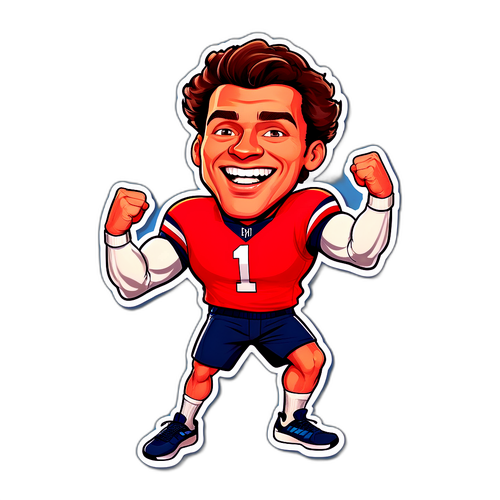 Isang Karikatura ni Blake Mitchell sa Iba't Ibang Athletic Poses