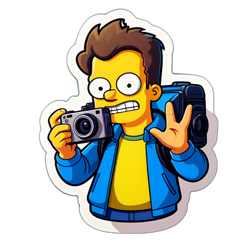 Sticker van Bart Appeltans met camera