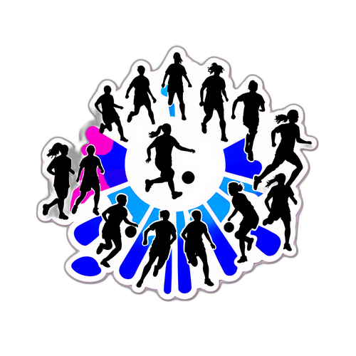 Silhouetten van vrouwen in sport voor de Women's Champions League