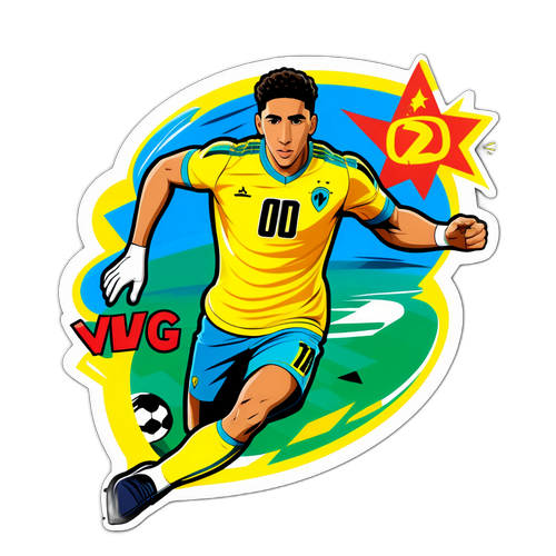 Achraf Hakimi Süper Kahraman Sticker