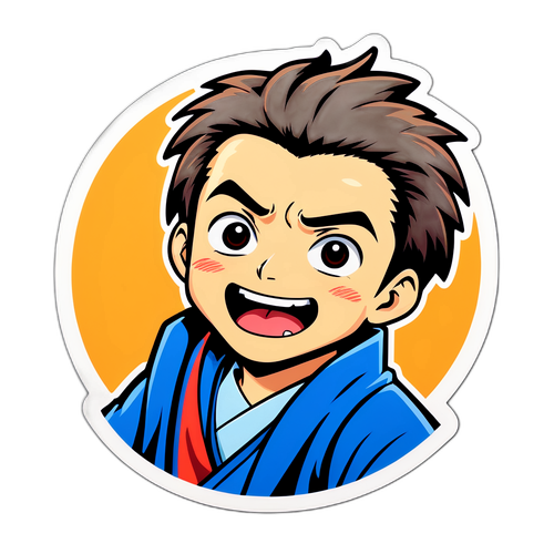 面白いキャラクターのステッカー