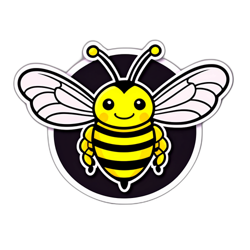 Whimsical Bee Sticker