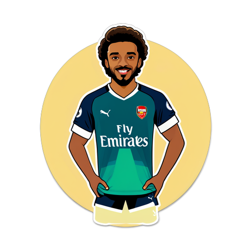 Furaha ya Arsenal! Dhamira ya Stylish Ndani ya Sticker Hii ya Kijadi!