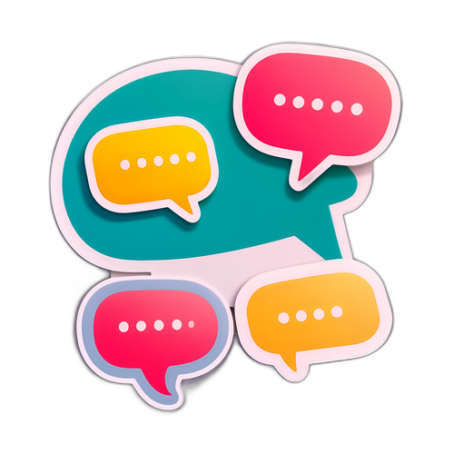 Stylisierte Sprechblasen-Sticker