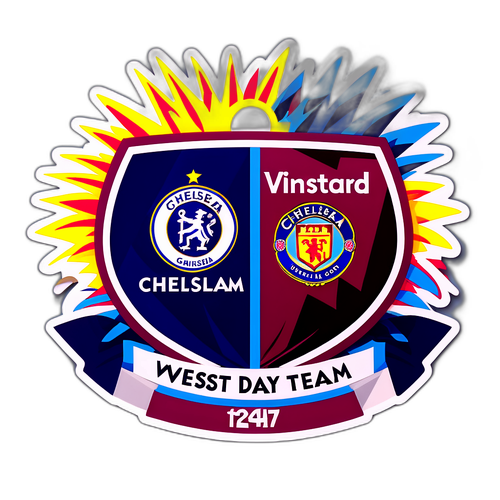 Naklejka piłkarska: Chelsea i West Ham