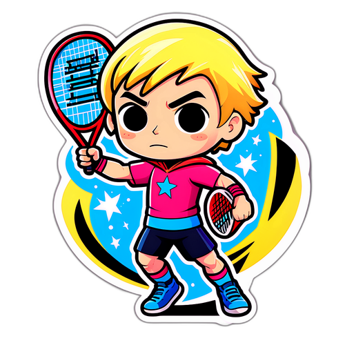 Cuki szuperhős sticker: Shapovalov az igazságért