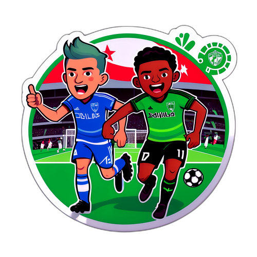 Playful Soccer Match Sticker