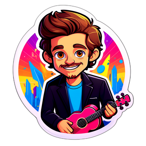 Felix Heremans Sticker in Cartoonstijl