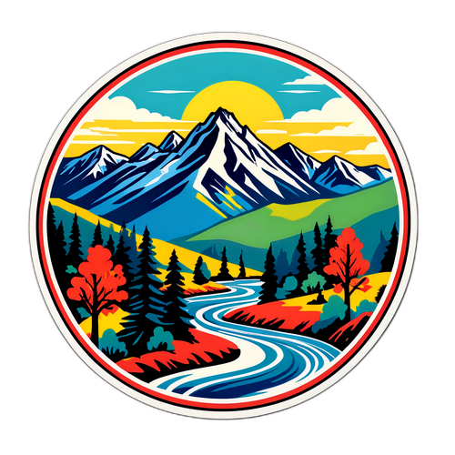 Vintage Travel Sticker ng Georgia
