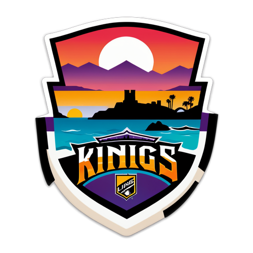 Los Angeles Kings Solnedgang Klistermærke