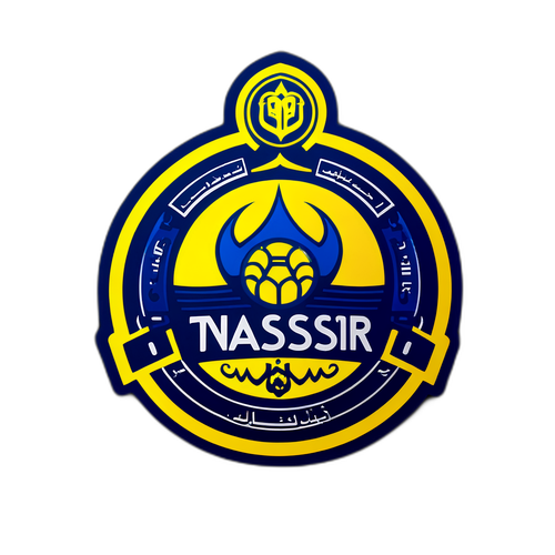 알 타아원과 알 나스르 로고의 결합 스티커 디자인