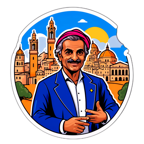 Rappresentazione artistica del Sindaco di Palermo