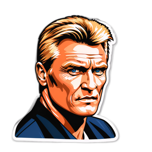 Minimalist Grafikk av Dolph Lundgren
