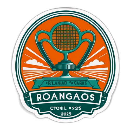 Stiker Bergaya Vintage untuk Roland Garros 2025