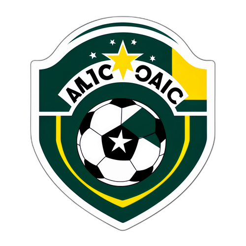 Diseño de Sticker de Pelota de Fútbol con los Escudos de Atlético Mineiro y Palmeiras