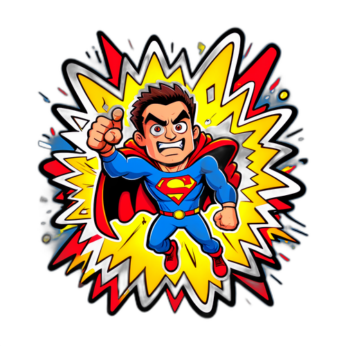 Adesivo divertente di Bruzzone in stile fumetto