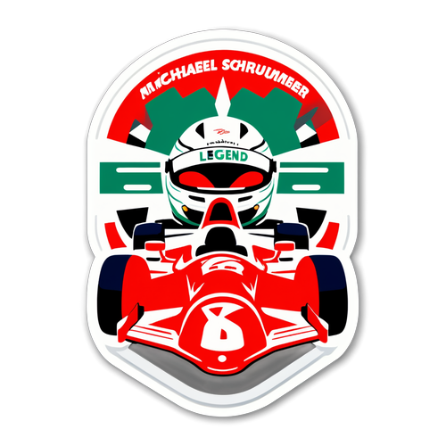 Adesivo in stile badge per celebrare Michael Schumacher