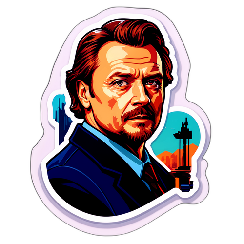 Stiker Michała Milowicza w stylu filmowym