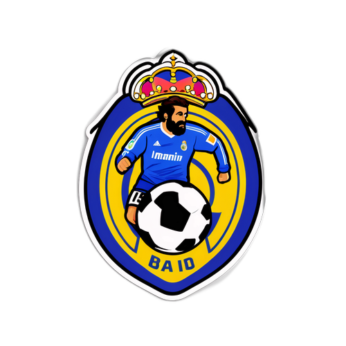 Motiverende fodboldklistermærke med Real Madrid legender