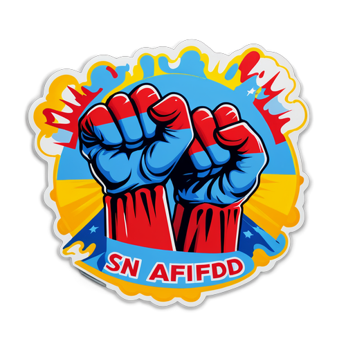 AfD Sticker met Oproep tot Actie