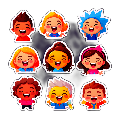 楽しい朝の番組「ラビット」のキャラクターたち