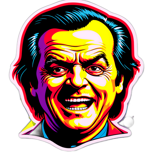 Adesivo ispirato al pop-art di Jack Nicholson