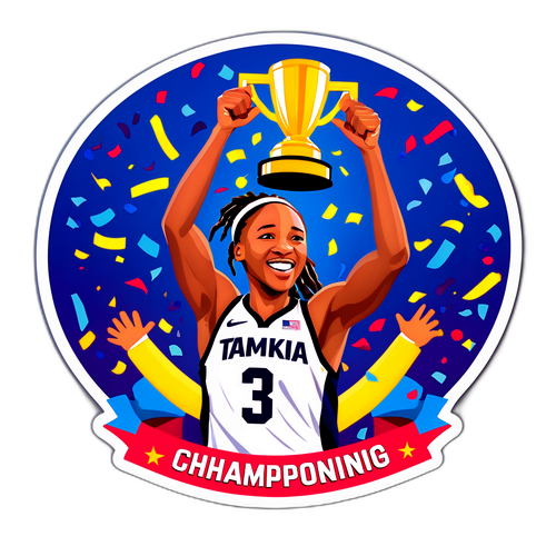 Tamika Catchings Championship Win Sticker