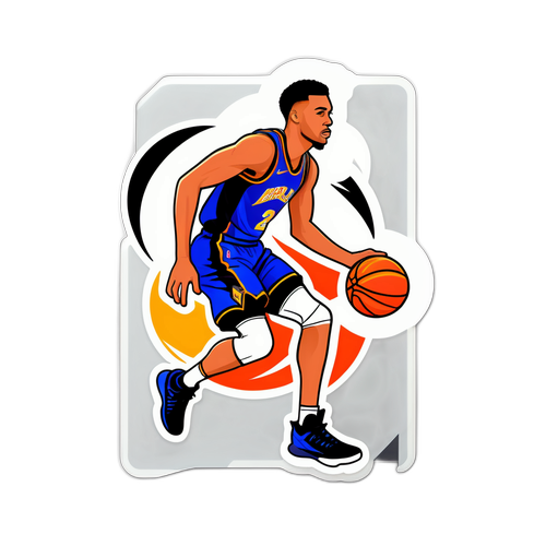 Sticker ni Jordan Walsh na nagda-dribble