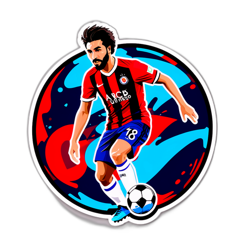 Stiker Arda Güler Men dribble Bola Sepak