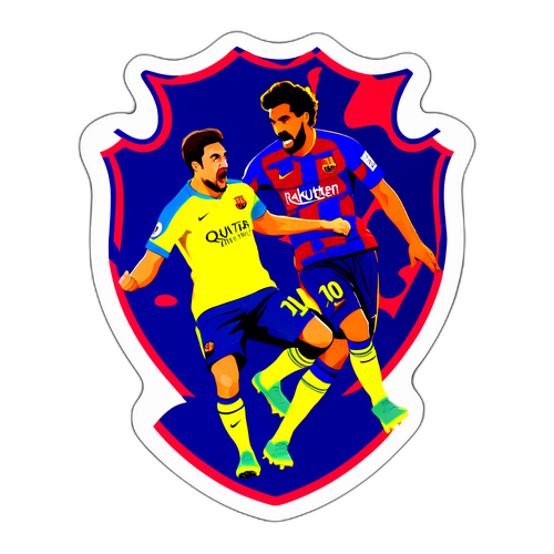 巴塞隆納與比利亞雷亞爾比賽貼紙