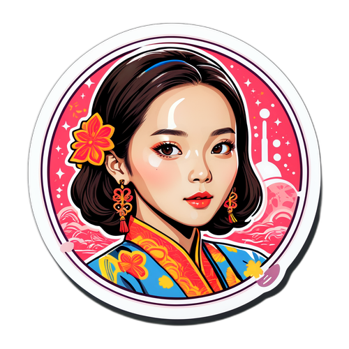 Potret Yoon Ji Ah dalam Gaya Seni Kreatif