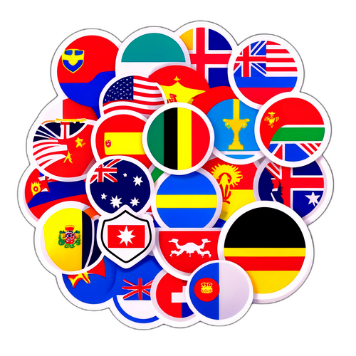 Ülke Bayrakları ve Kupalar Sticker