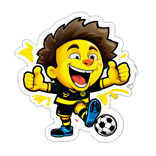 Jubel med Dortmunds maskot