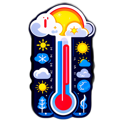 Nhiệt kế với biểu thị thời tiết