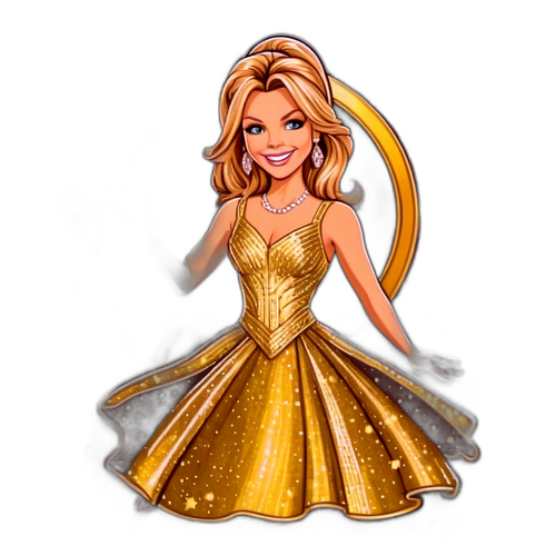 Whimsical Vanna White Sticker