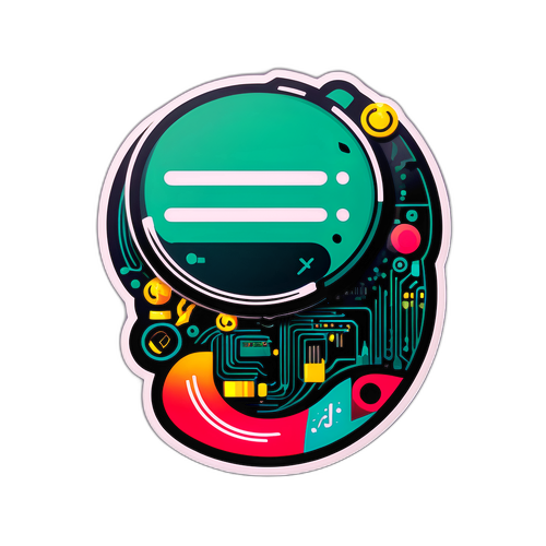 電子元件與現代科技的廣通股價主題貼紙