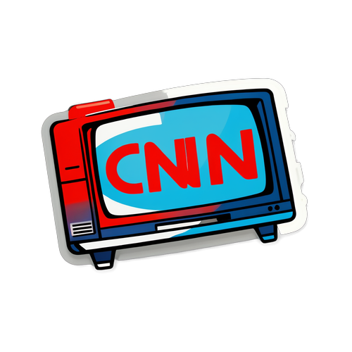 Uutisteemainen tarra CNN:lle