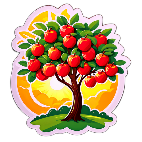 Appelboom vol rijpe appels