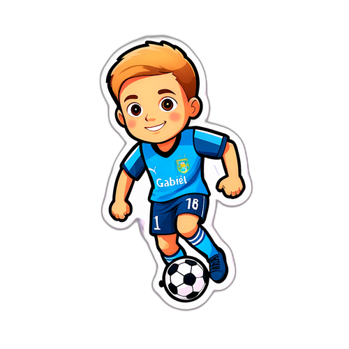 Ícone de um Menino Jogando Futebol - Gabriel Menino