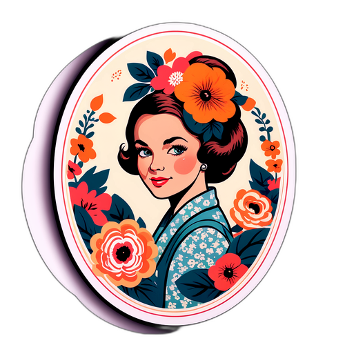 Vintage-inspirert klistremerke for Vilma Andersson