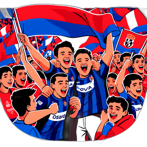 Oviedo-Osasuna Szurkolók Illusztrációja