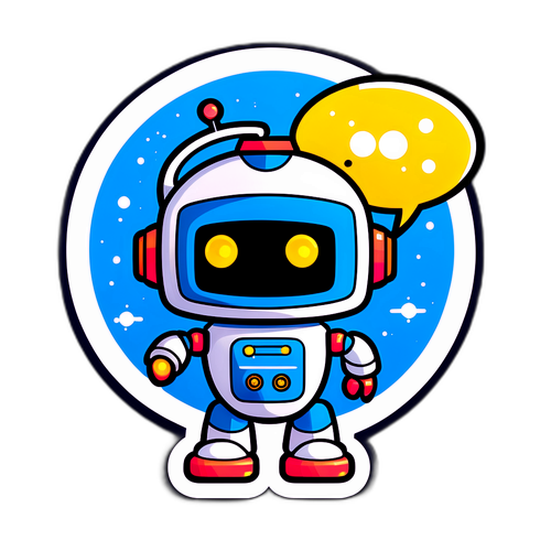 Masiglang Ilustrasyon ng ChatGPT Bilang isang Kaibig-ibig na Robot