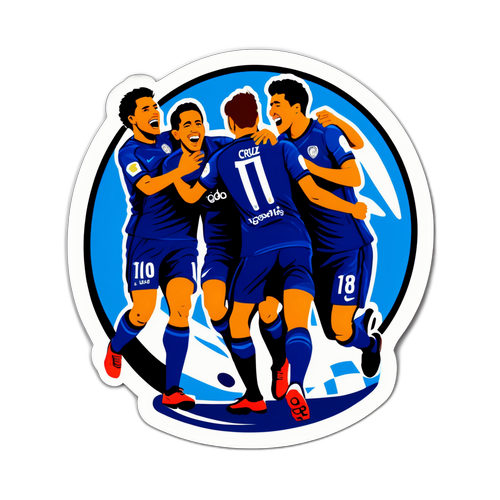 Stiker Pemain Godoy Cruz Merayakan Gol