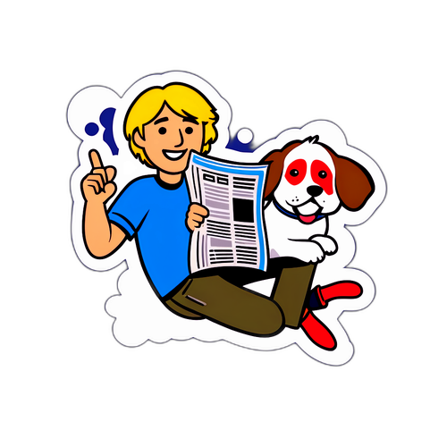 Owen Wilson Læser Avisen med Hund