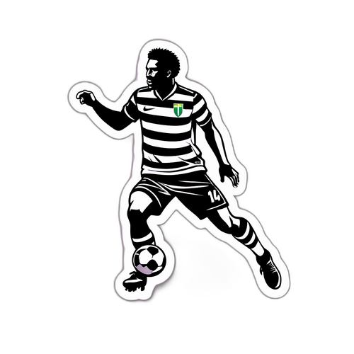 Diseño de un jugador de fútbol haciendo un disparo