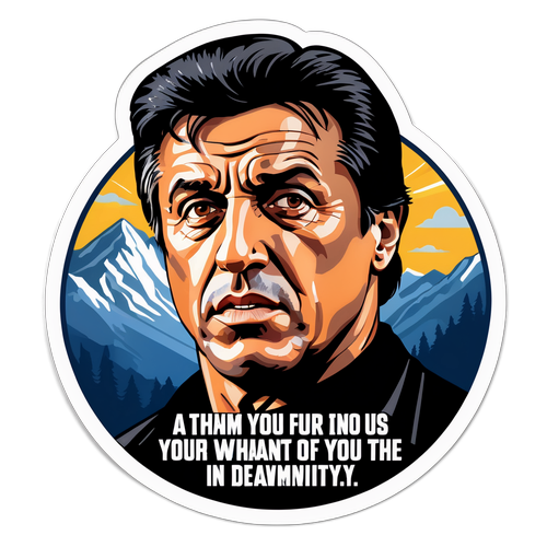 Motywacyjny naklejka z Sylvestrem Stallone