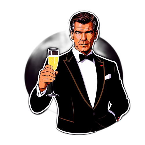 Pierce Brosnan mint James Bond elegáns öltönyben